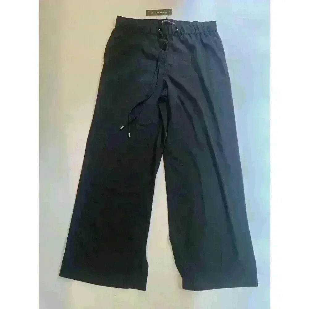 NWT W118 WALTER BAKER SABRINA Med Black Pants Elastic Tie Waist MSRP $148.00